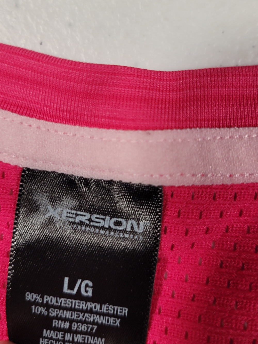 Xersion Hot Pink Short Sleeve Athletic Tee with Side Ruched Detail - Picture 2 of 3